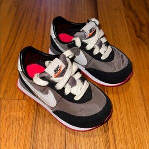 Nike Kids Black, White, and Pink Sneakers